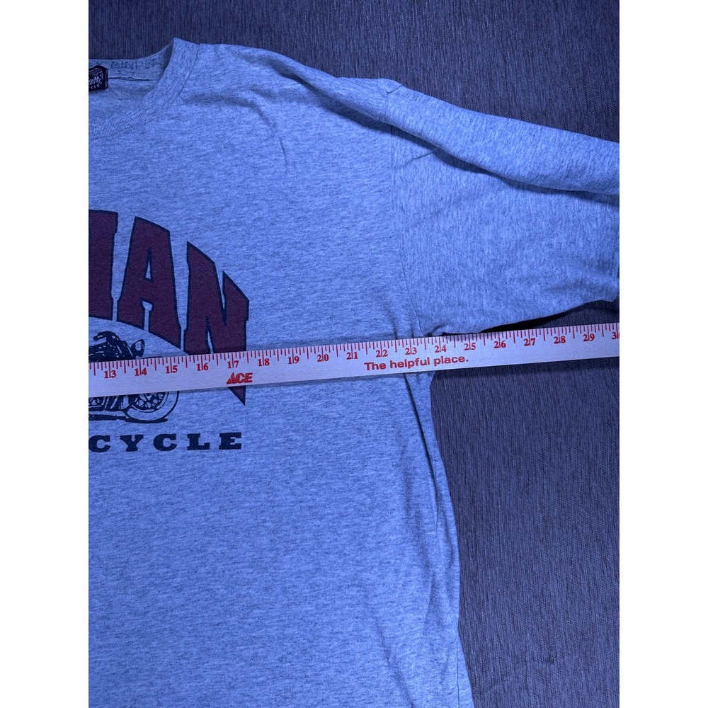 Indian Motorcycle Mens Heather Grey Graphic T-Shirt Short Sleeve Vintage Logo XL - Picture 5 of 6